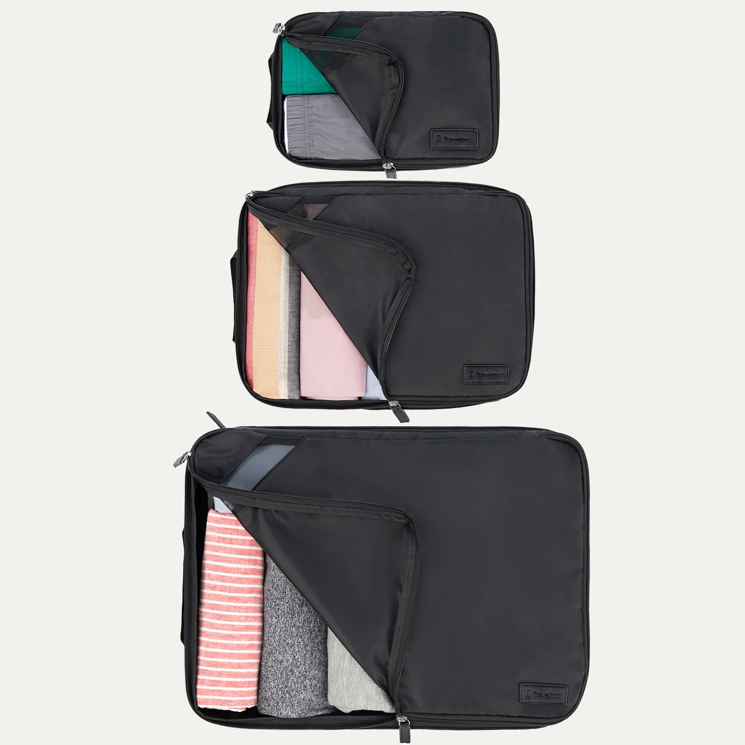 Travelpro® Essentials™ 3 Pack Expandable/Compressible Packing Cube Set (M/L/XL) - Image 3